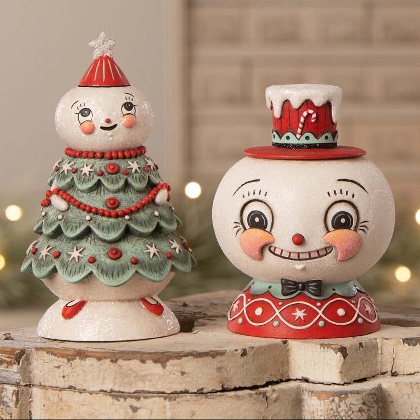 Peppermint Snow Beau Container by Johanna Parker for Bethany Lowe - Che Cose Belle