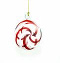 Peppermint Swirl Egyptian Glass Ornament - Che Cose Belle