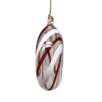 Peppermint Swirl Egyptian Glass Ornament - Che Cose Belle
