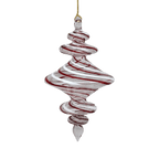 Peppermint Swirl Egyptian Glass Ornament - Che Cose Belle