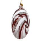 Peppermint Swirl Egyptian Glass Ornament - Che Cose Belle