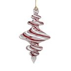 Peppermint Swirl Egyptian Glass Ornament - Che Cose Belle