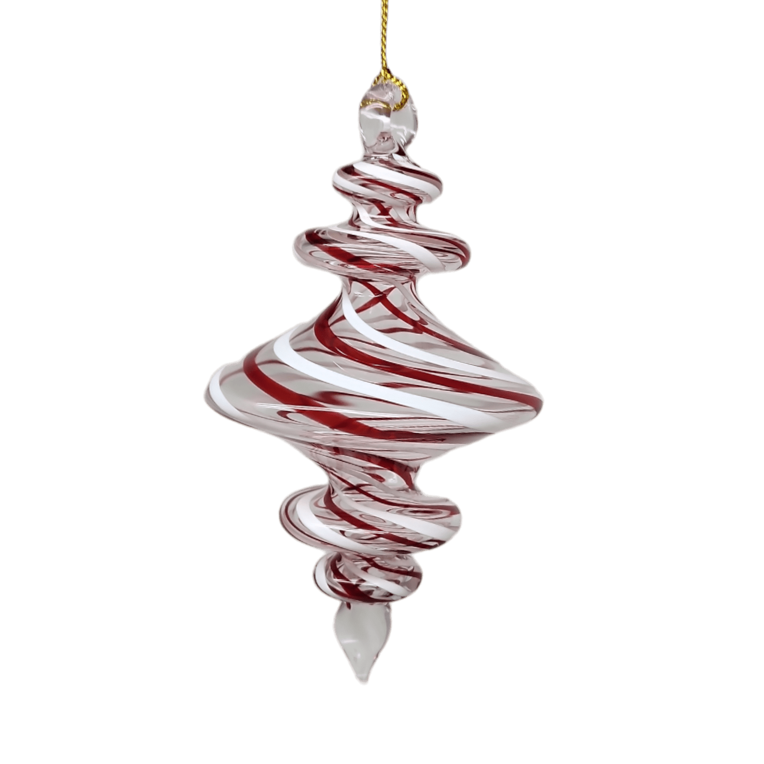 Peppermint Swirl Egyptian Glass Ornament - Che Cose Belle