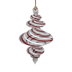 Peppermint Swirl Egyptian Glass Ornament - Che Cose Belle