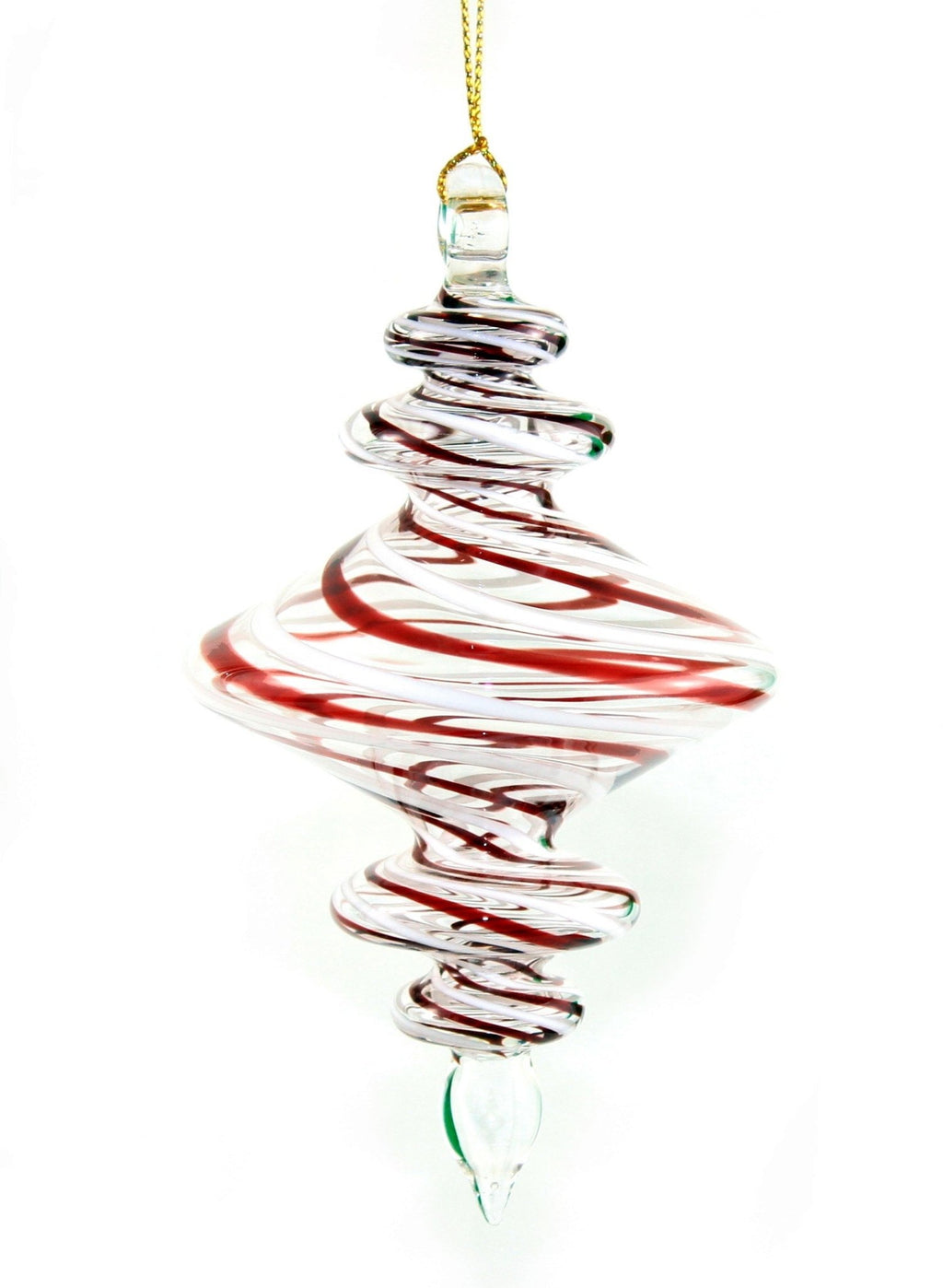Peppermint Swirl Egyptian Glass Ornament - Che Cose Belle