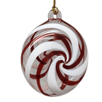 Peppermint Swirl Egyptian Glass Ornament - Che Cose Belle