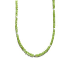 Peridot and Pearl Beaded Necklace - Che Cose Belle