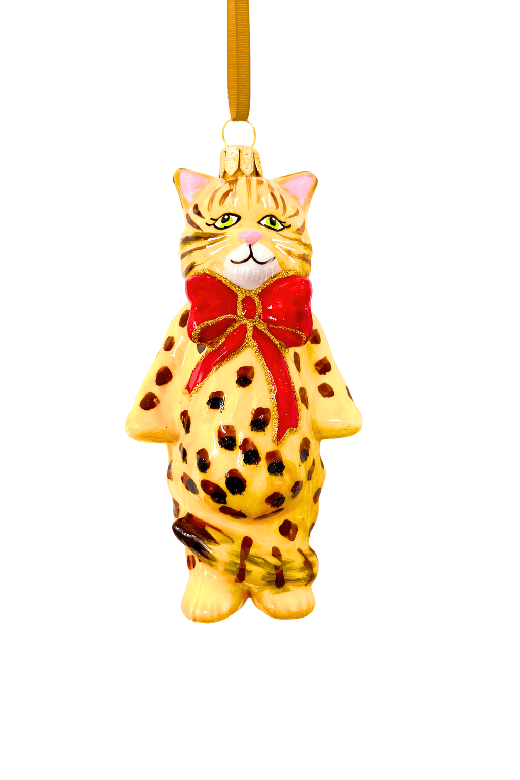 Perry Bengal Cat Glass Ornament - Che Cose Belle