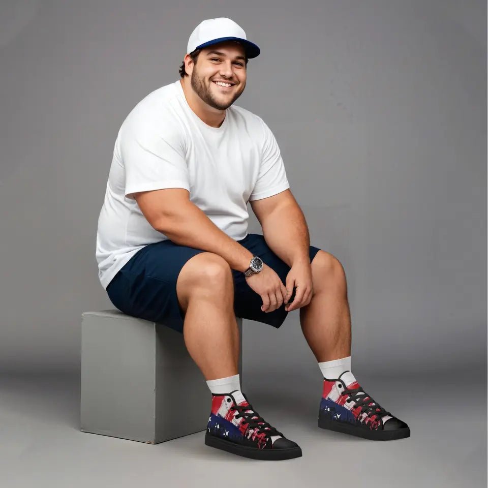 Personalized 4th of July Design Shoes, Custom HighTop Sneakers, Comfortable Leisure Shoes, Unique Gift for Independence Day - Che Cose Belle