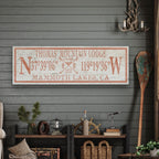 Personalized Coordinates Canvas Ski Lodge Sign - Family Name Cabin Decor - Che Cose Belle