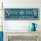 Personalized Coordinates Compass Rose Canvas Sign - Che Cose Belle
