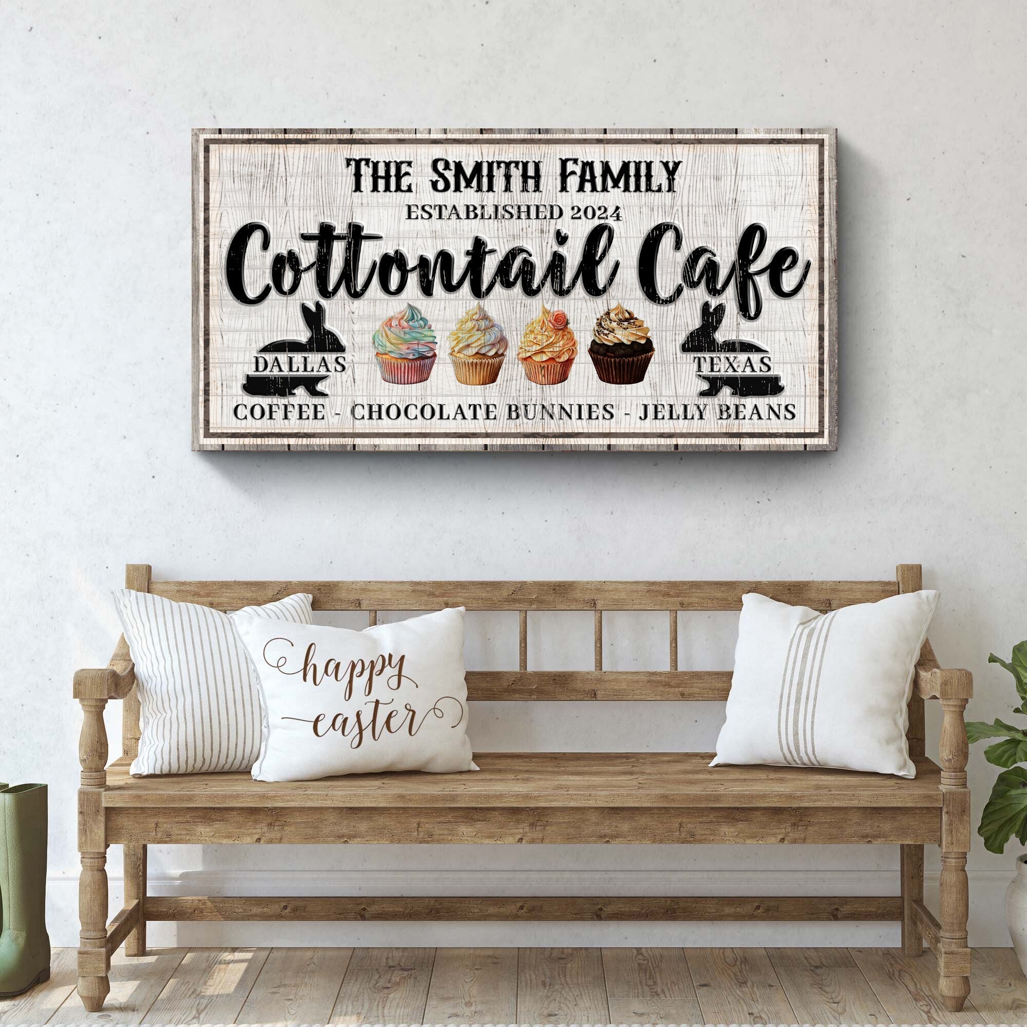 Personalized Easter Bunny Sign II - Che Cose Belle