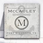 Personalized Family Name & Anchor Monogram Canvas Decor - Che Cose Belle
