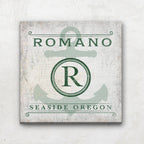 Personalized Family Name & Anchor Monogram Canvas Decor - Che Cose Belle