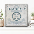 Personalized Family Name & Anchor Monogram Canvas Decor - Che Cose Belle