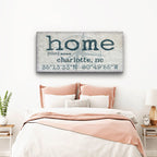 Personalized Home Compass Coordinates Canvas Wall Sign - Che Cose Belle