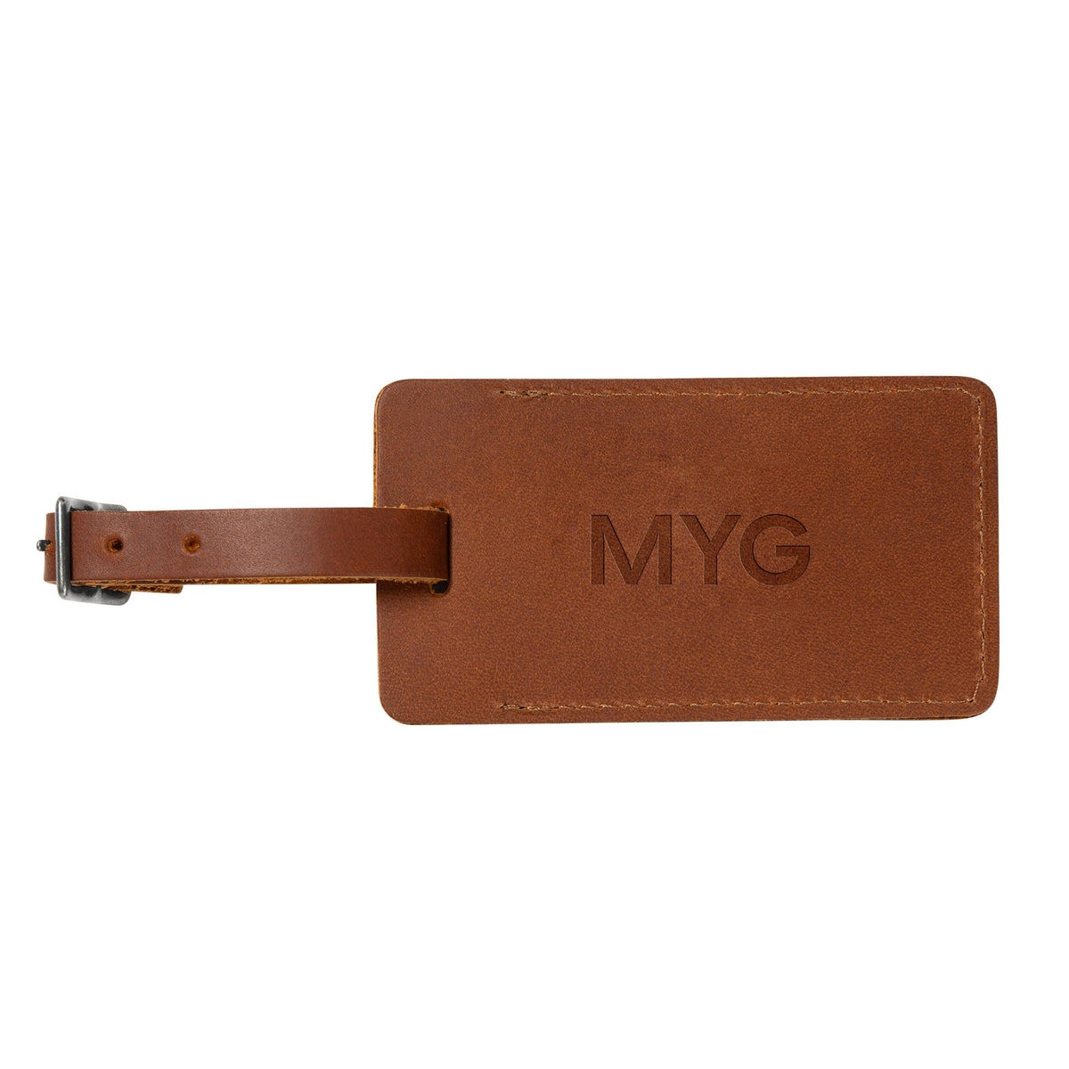 Personalized Sewn Leather Luggage Tag - Che Cose Belle