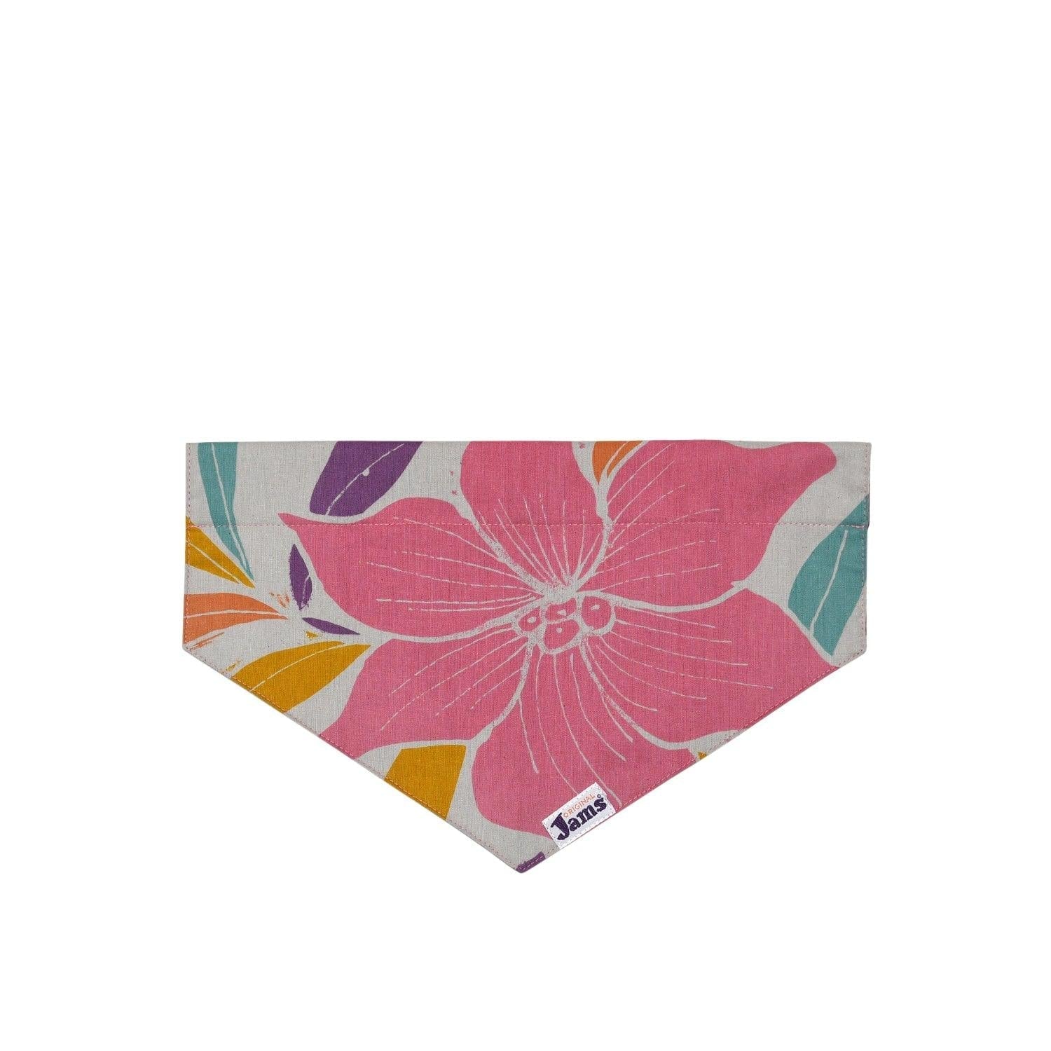 Pet Collar Scarf - Jams Dwarfana Natural & Dragon Fly Orange - Che Cose Belle