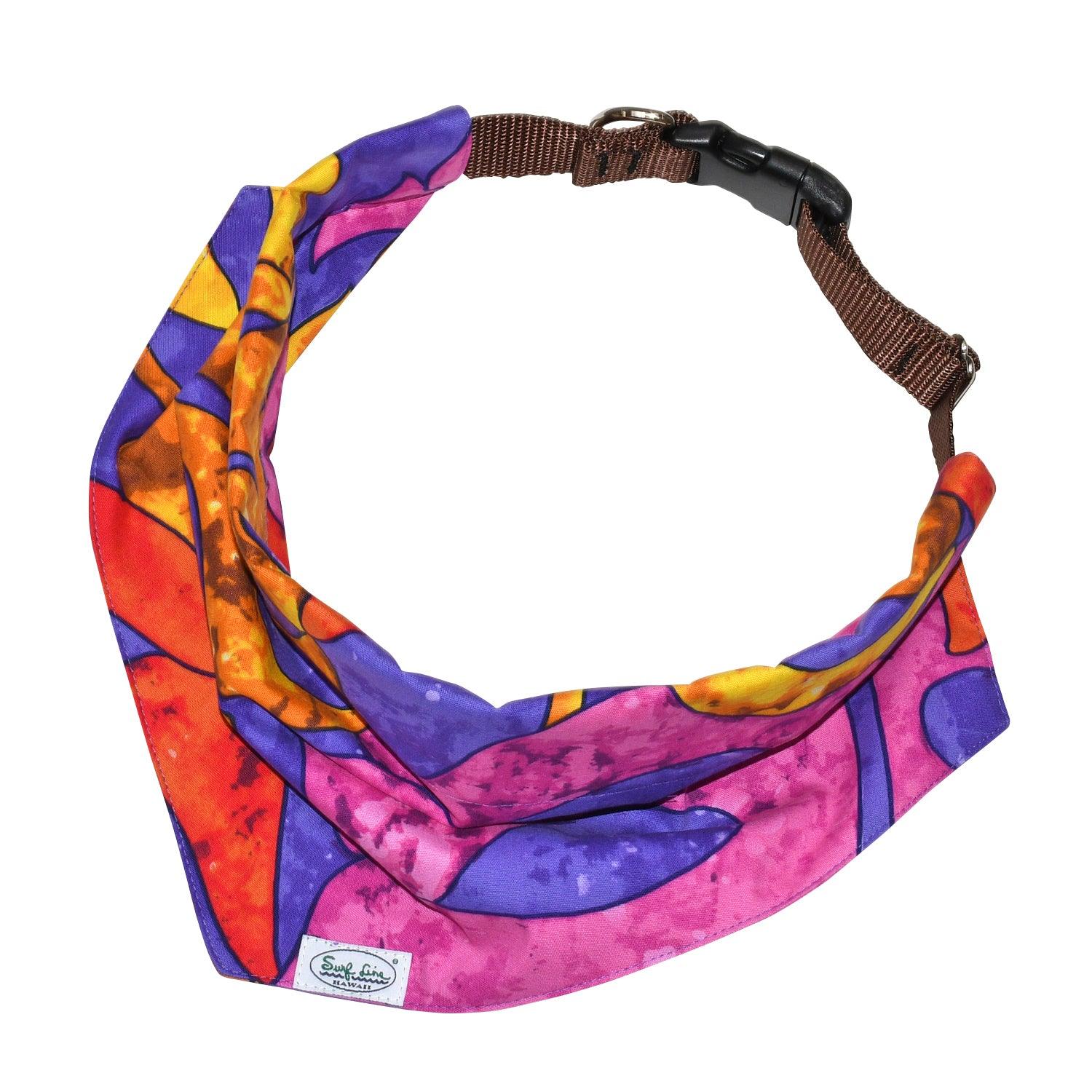 Pet Collar Scarf - Surf Line Hawaii Leaves - Che Cose Belle
