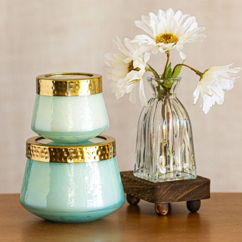 Petite Watercolor Pressed Floral Candle - Pacific Coast - Che Cose Belle