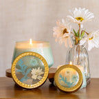 Petite Watercolor Pressed Floral Candle - Pacific Coast - Che Cose Belle