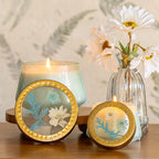 Petite Watercolor Pressed Floral Candle - Pacific Coast - Che Cose Belle