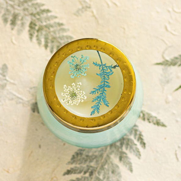 Petite Watercolor Pressed Floral Candle - Pacific Coast - Che Cose Belle