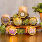 Petite Watercolor Pressed Floral Candle - Pacific Coast - Che Cose Belle