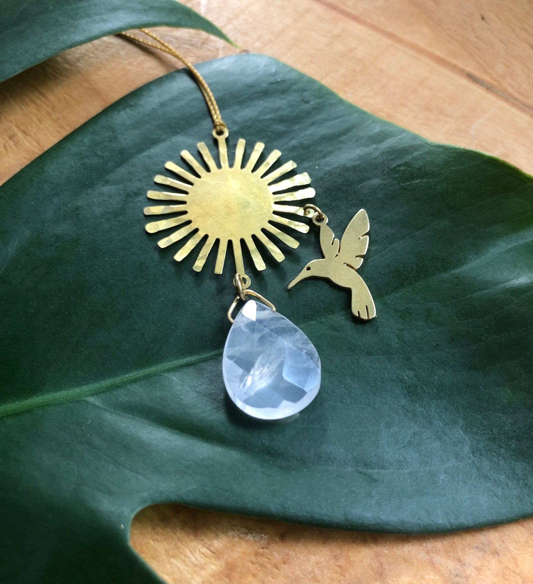 Picaflor (flower kisser) Ornament with Rose Quartz - Che Cose Belle