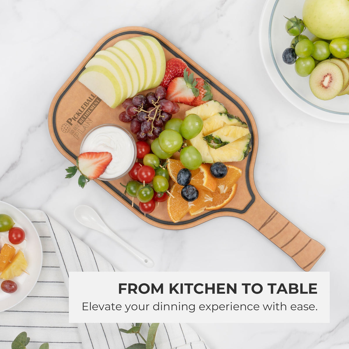 Pickleball Charcuterie Cutting Board -"Pickleball is My RETIREMENT Plan" - Che Cose Belle