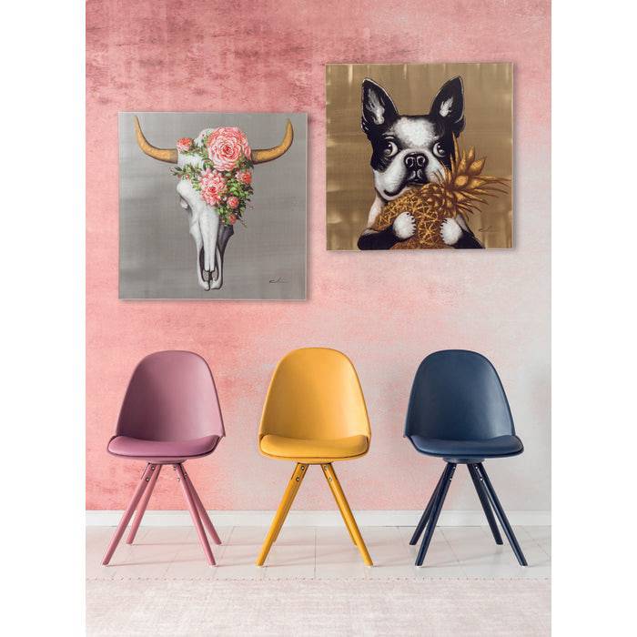 Picture Touched Dog with Pineapple 80x80cm - Che Cose Belle