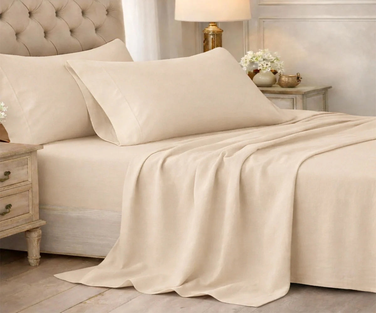 100% Cotton Sheet Set – Deep Pocket, Multiple Colors
