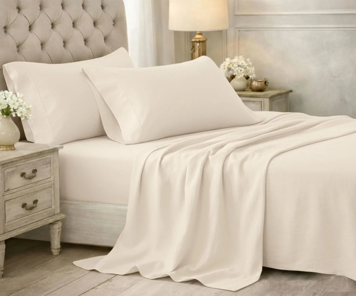 100% Cotton Sheet Set – Deep Pocket, Multiple Colors