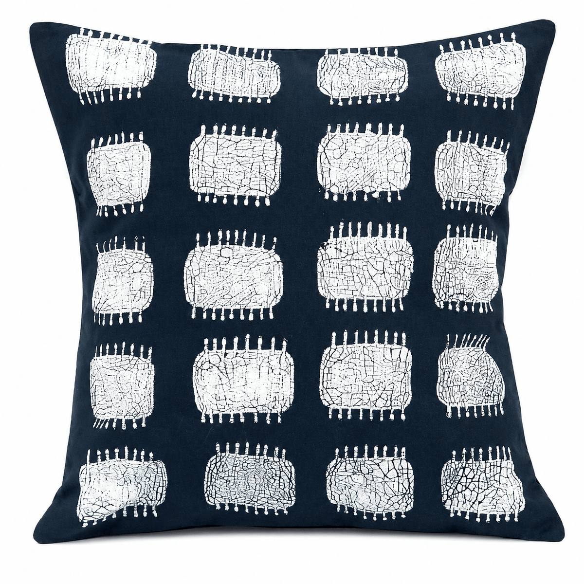 Pillow Cover - Tribal Cloth Indigo Spike - Che Cose Belle