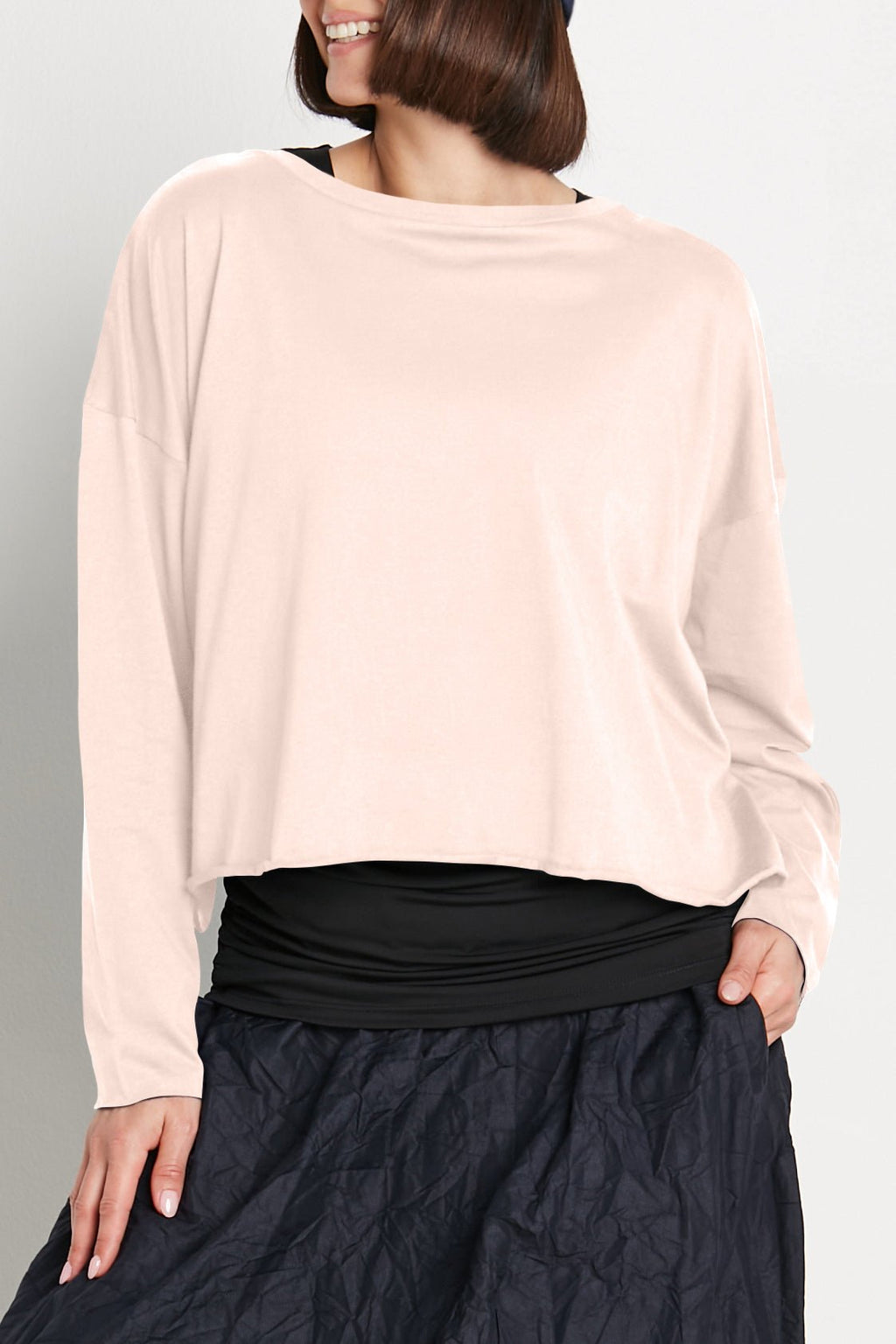 Pima Cotton Mini Luxury Boxy T-Shirt - Blush - Che Cose Belle