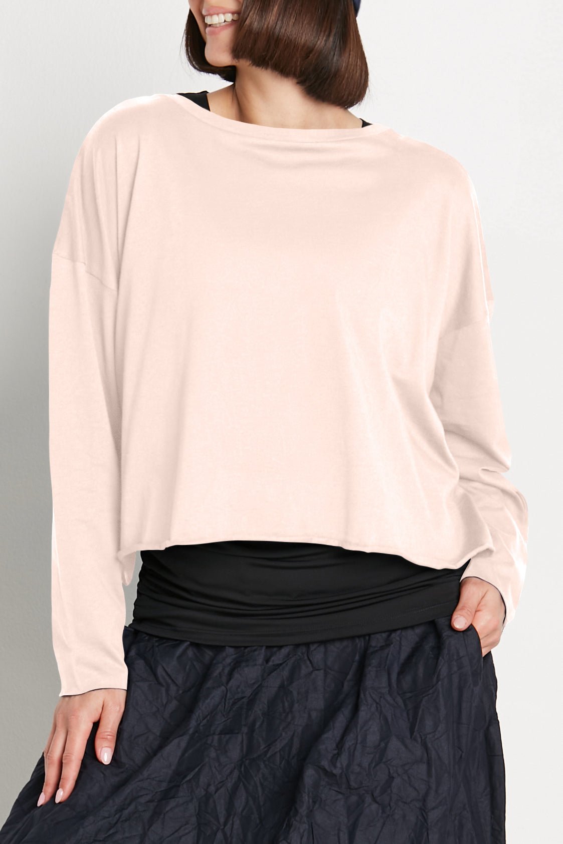 Pima Cotton Mini Luxury Boxy T-Shirt - Blush - Che Cose Belle