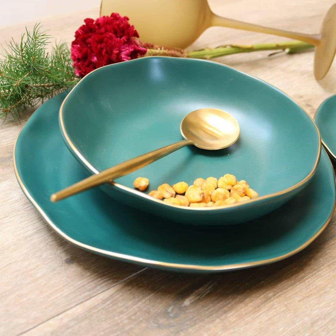 Pine Green Soup Bowl - Set of 4 - Che Cose Belle