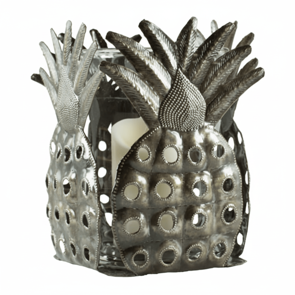 Pineapple Candle with Glass Hurricane - Che Cose Belle