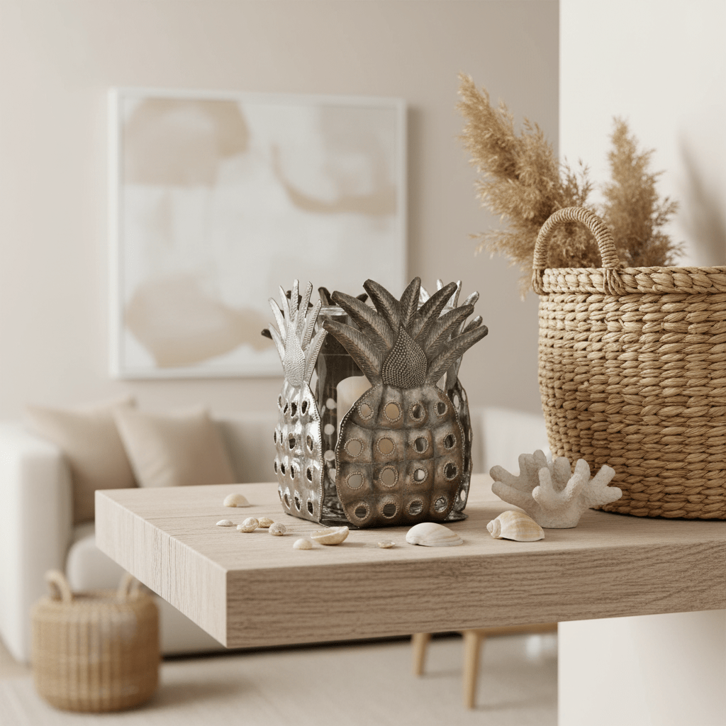 Pineapple Candle with Glass Hurricane - Che Cose Belle