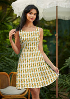 Pineapple Skater Dress - Che Cose Belle