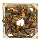 Pinecone Citrus Wheat Harvest Wreath - Che Cose Belle