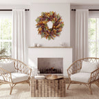Pinecone Citrus Wheat Harvest Wreath - Che Cose Belle