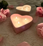 Pink Ceramic Heart 11oz Candle - Che Cose Belle