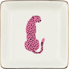 Pink Cheetah Trinket Tray - Che Cose Belle