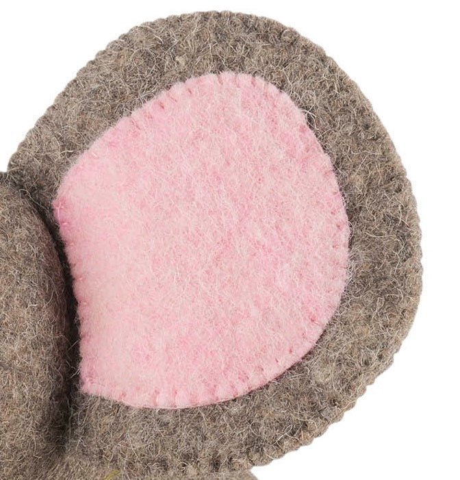Pink Elephant Door Stop Hand Felted Wool Arcadia Home - Che Cose Belle