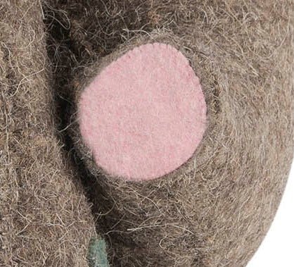 Pink Elephant Door Stop Hand Felted Wool Arcadia Home - Che Cose Belle