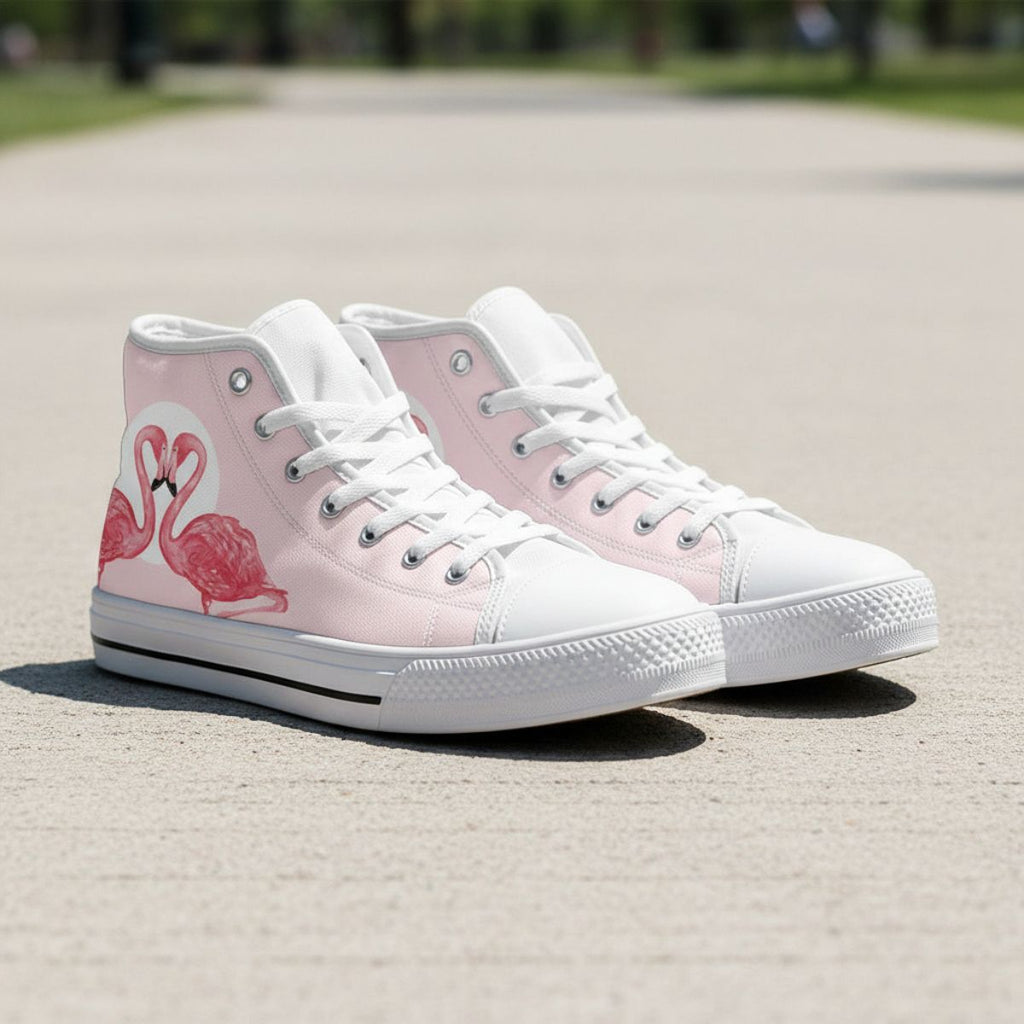 Pink Flamingo Love High Top Shoes - Che Cose Belle