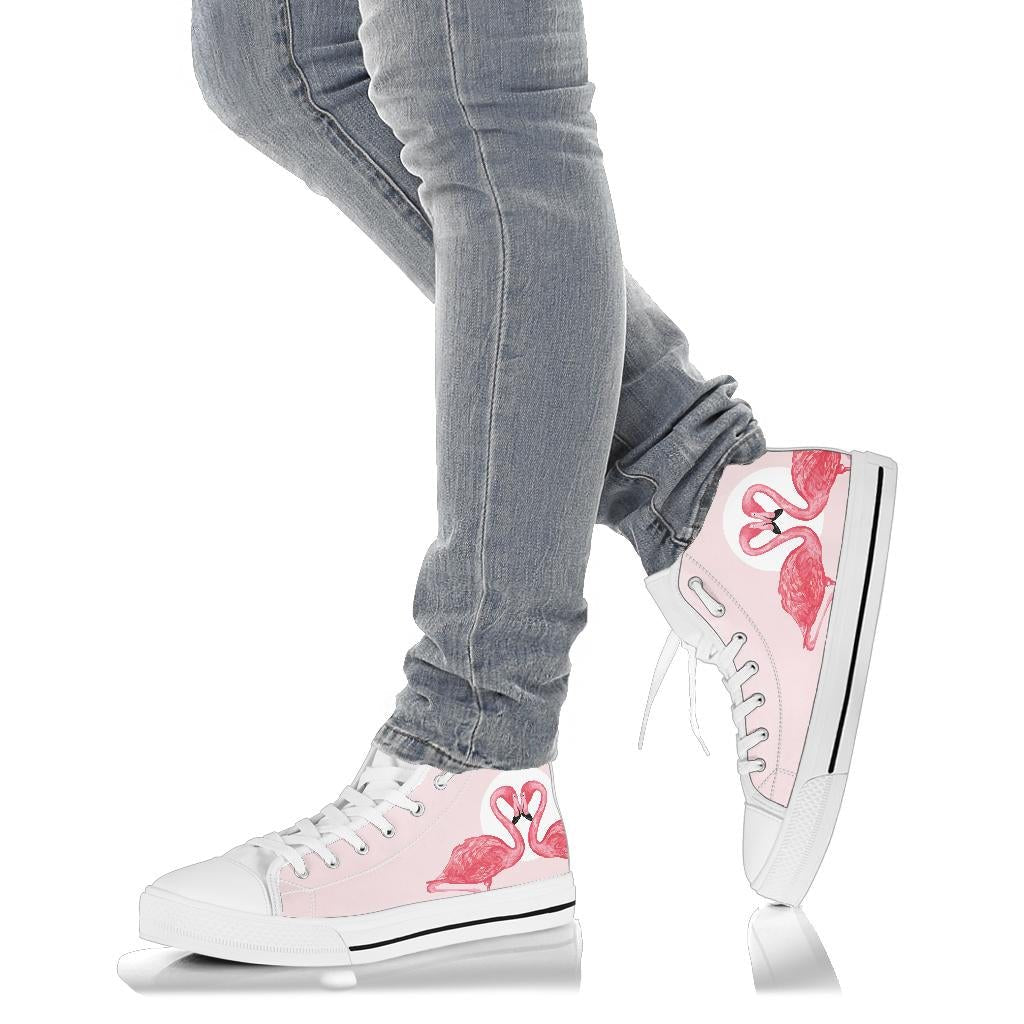 Pink Flamingo Love High Top Shoes - Che Cose Belle