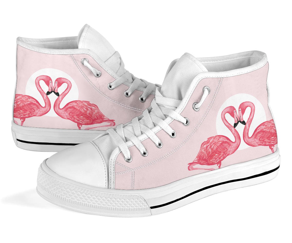 Pink Flamingo Love High Top Shoes - Che Cose Belle