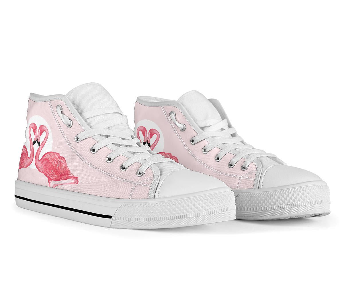 Pink Flamingo Love High Top Shoes - Che Cose Belle